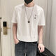 乔易伦短袖t恤男夏季上衣简约百搭潮流2025新款潮牌修身帅气男装半截袖T 1101-1-9226-白色 XL