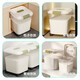 Muge rice barrel rice box storage tank household insect-proof storage rice food-grade container storage box multigrain flour storage tank transparent white 12Jin Jin equal to 0.5kg 6KG free measuring cup*1