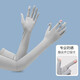 Sunscreen sleeve gloves for women, all-inclusive, loose, one-piece sunshade, two-finger, thin, long, sunscreen, high-end breathable arm sleeves, white, thin and breathable + ice-like sunscreen