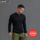 Jeep Spirit Pure Cotton Henry воротник толстовки мужская весна и осень тонкая рубашка Henry Модная толстовка Американская ретро повседневная базовая рубашка по древесным углу серой (толстовка Генри-воротника) M 110-120JIN [Джин равняется 0,5 кг]