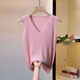 Aijiapin sommer koreanische Weste für Frauen lose Hosenträger, die vielseitige dünne, ärmellose gestrickte, gestreifte Temperament Weste gestrickt Farbe XL 115-130jin [Jin gleich 0,5 kg]