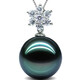 DL 1998 Fat Donglai quality Tahitian black pearl pendant clavicle chain 925 silver perfect round and flawless temperament 8mm-9mm black