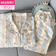 Pajamas modal pour les femmes en été 2025 Nouveau pantalon à manches courtes à trois pièces Cotton Coton à trois pièces Coton Coton 5155 [Shorts] XL [120-140Jin [Jin est égal à 0,5 kg], assurance maritime]