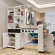 Pupan retractable bar table household wine cabinet modern simple bar partition cabinet bar cabinet living room dining 1585#1.4 meters + 1 bar chair