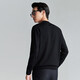 Announcement Bird Machine Washable Wool Sweater Men's Easy Care Half-Turtle Collar Knitted Sweater KEBY253031U Black L-48