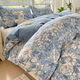 Internet celebrity style student dormitory cotton quilt cover single piece four seasons new pure cotton double quilt cover single bedding autumn Yaxi blue cotton comfortable and skin-friendly 180*220cm quilt cover + pillowcase pair