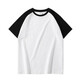 Camiseta de manga corta xcfreht para mujeres mangas de raglán empalmando verano 2025 Nuevo estudiante versátil con grasa suelta mm top A-9928 m