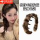 Shusu big wave leopard print plush headband high skull Korean lace teeth anti-slip hair pressure autumn and winter face wash headband broken hair arrangement leopard print plush headband light color