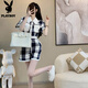 
Playboy; PLAYBOY Little Flavor Style Set for Women 2025 Large Size Women's Summer Jumpsuit New Fashionable and Fashionable Jumpsuit Picture Color S Recommended 80-95Jin [Jin equals 0.5 kg]
