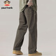 Paul Frank Casual Pants Men's Autumn and Winter American High Street Work Pants Men's Loose Straight Cotton Men's Pants Gray Green XL