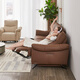 Zhihuashi [offline store style] Zhihuashi first class Italian minimalist leather electric function 0 wall sofa 13010 Four seats and four electric - white [12157 one table and four chairs] Delayed delivery (see customer service for details)