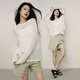 Giordano [même style en Corée] Blouse micro-transparent pour les femmes blanc rond du cou rond Pullover pour les femmes 05355318 01 White L