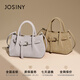 ZhuoSini Boston Bag Casual Braided Temperature Tote Bag European and American Style Crossbody Bag Qixi Fashionable and Versatile Light Purple