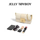 JellyToyboyJTB口琴包.新款通勤小包包时尚轻奢手提包小众链条单肩斜挎包 异双生系列口琴包_米白色