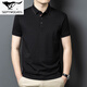 
Seven Wolves 2025 summer new short-sleeved T-shirt for men, middle-aged and young people, simple casual and versatile lapel solid color POLO shirt men's clothing F52-SM6627 white S 165