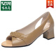Woodpecker Fishmouth Shoes for Women 2025 New High Heels Soft Leather Thick Heels Medium Heel Summer Single Shoes Mom Sandals 3038 Black 35