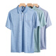 Uniqkuku [mismo estilo en el centro comercial] Camiseta de manga corta de seda de seda de helado de papá para camiseta casual de hombres de mediana edad para polo de mediana edad y anciana