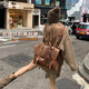 Disney (DISNEY) Backpack Women's New Travel Bag Light Luxury Ultra-Light Backpack Good-looking Commuting Christmas New Year's Eve Gift for Girls Maillard Bag-Brown