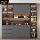 Yu Mengxindi sideboard integrated with high wall cabinets, light luxury home living room wine cabinets, dining room tea cabinets, kitchen storage sideboards, style 15280 long delivery to home + installation