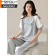 Modal pour femmes à manches courtes en pyjamas en coton pur purement pantalon d'été Vêtements à la maison style coréen style mince peut être porté sur le dessin animé d'été extérieur Y9719 m (recommandé 75-95jin [Jin est égal à 0,5 kg]))