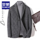 ROMON Albaca alpaca double-sided woolen suit men's autumn and winter business wool small suit men's casual woolen jacket short suit collar M /48 size