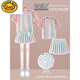 G.DUCKKIDS girls suit children's summer ice silk tennis quick-drying training suit girls short-sleeved running sports skirt badminton 9852 gradient + 4353 light pink 170cm