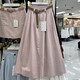 
KuZHANG (KUZHANG) 2025 spring and summer new Korean version rear elastic design casual denim skirt fashionable versatile long skirt women 1047H blue single size