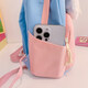 Kindergarten Kinderschule Grundschule Grundschüler Erste Klasse Mädchen Modebriefkontrast Farb Rucksack Leichtes Boy-Rucksack HSD-8025# Blue Rucksack + Anhänger