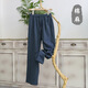 Huatianmu linen short-sleeved T-shirt for men's summer new fashion brand trendy loose Korean cotton linen fat man half-sleeved solid color T-shirt 1506/C2 white pants thin 2XL recommended 130-150Jin [Jin equals 0.5 kg]
