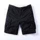 Men's Summer Thin Textured Shorts Men's Casual Shorts Straight Large Size Multi-Pocket Workwear Quarter Pants Medium Pants Dark Gray 2XL