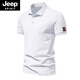 JEEP SPIRIT美式复古珠地棉男士polo.衫纯色休闲商务通勤短袖T恤夏季半袖翻领 紫色(AQ新691) M M(100-120斤)