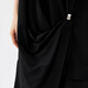 
JNBY [Same Model in Shopping Mall] 25 summer new dress A-shaped short-sleeved round neck 5P6G12350 001/This black M