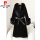 
Piercadan fur coat for women 2025 winter new mid-length collar fur integrated snow fox sable coat noble lady celebrity black [counter quality] XL recommended 80-110Jin [Jin equals 0.5 kg]