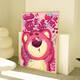 
Yonghuan Strawberry Bear Digital Oil Painting Diy Filling Coloring Handmade Hand-painted Raspberry Has Trouble Cartoon Acrylic Oil Color Decoration Painting qx12596 30*40cm Thick solid wood inner frame