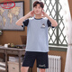 Langsha Summer's Men's Pajamas плюс жир плюс большие валотные хлопковые летние хлопковые хлопковые короткие рукавы для домашней одежды молодежь корейский стиль тонкий рукав 9928 [шорты шортов] XL [Рекомендуется 130-145Jin [JIN равно 0,5 кг]]]