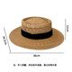 
Jin[Jin equals 0.5 kg] Muda Head Wing Straw Hat Women 2025 New French Flat Top Sun Protection Hat Seaside Holiday Knit Hollow Top Hat Large Size Hollow Concave Top Straw Hat [G39 Khaki Black Belt]