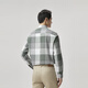 
Jinba men's casual simple checkered spring and autumn men's long-sleeved casual shirt men's BCCT1502 military green M