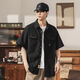 Jeep Spirit Jeep Camisa de manga corta Hombres Summer Men americanos Retro Loose Camisa de trabajo Tope Camina superior Código de hombres 832 Código XL de caqui (145jin [Jin es igual a 0.5 kg] -165Jin [Jin es igual a 0.5 kg])