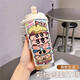 Crayon Shin-shirt thermos 316 stainless steel student high-value office coffee cup large capacity water cup 520ml food grade stainless steel antique white-BXAB15867 small 316 stainless steel
