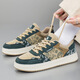 Rankdavid Light Luxury Neue Marke Extra-große Größe Herrenschuhe für den Frühling 46 Fuß Fett verbreiterte Männer Sportschuhe 47 Atmungsfreie Freizeitschuhe 48 KK9922 Grün 49