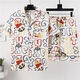 Mu fengqing Pyjama Herren Sommer kurzärmelige Shorts Comic Student Thin Plus Fat Plus Size Herren Hauskleidung Casual Anzug Red Eye 3271 [Cartoon-Anzug] m Standard (High 165100Jin [Jin entspricht 0,5 kg]))