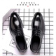 Yierkang Prince Fairs's Cuir Chaussures Chaussures de forum en cuir réelle pour les hommes Summer Summer Soufflement de style coréen British British Trendy Point Toe Groom Wedding Men's Chaussures 9888 Black 38 <Top Cowhide>