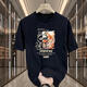 
T1048 high-quality 230g pure cotton short-sleeved heavyweight T-shirt simple and versatile trend ins versatile high-end trend T1048 black M