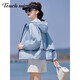 Tachimis Touch Miss Modetrendy Sonnenschutzkleidung für Frauen 2025 Sommer Neues lässig vielseitige, lockere, atmungsaktive Sonnenschutz Jacke für Frauen Salzgrau M 120jin [Jin gleich 0,5 kg]