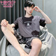 Modal Men's Pajamas 2025 Summer New Short Sleeve Thin Comfortable Breathable Loose Large Size Home Clothing Set Can Be Wear Outside HD9928 L