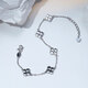 Meluxe pt950 platinum four-leaf clover crushed ice bracelet platinum anniversary gift birthday gift for girlfriend single side about 6.06g-16+3cm