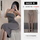 Feimu sexy pijamas uniforme de hielo seda seda falda de cadera de la cadera divertida pasión seductora mujeres sexy 6625 gris + 7365 medias de suspensión gris todo tamaño