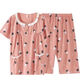 Mu Fengqing, Mutter und ältere Mutter Pyjamas, Damen, reine Baumwoll-Kurzärärmel-Sommer-Dünne, lässige alte Dame Thin Home Clothes Sommer YMY3937 2xl [Vorschlag 135-155jin [Jin gleich 0,5 kg]]]