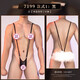 Fei Mu's butt-baring men's suspender thong can be inserted into sexy underwear, gay underwear flirting supplies 7199 type men's suspender black single strap thong, one size fits all, recommended weight 110-160Jin Jin is equal to 0.5 kg