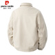 Pierre Cardin work jacket men's autumn and winter trendy casual lapel thickened corduroy jacket men's clothing beige XL